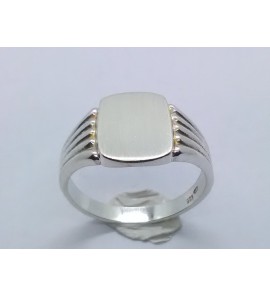 Zilver herenring stomphoek 10x13 mm mt. 18 - 3222312