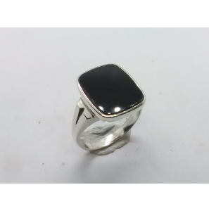 Zilver heren ring stomphoek met onix 15x13 mm mt 18¾ - 3222103