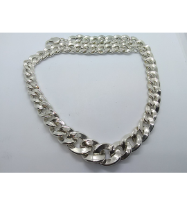 Zilver collier gourmet aflopend 11-17 mm 46 cm - 3222117