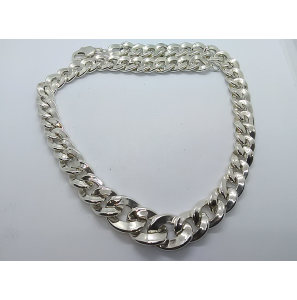 Zilver collier gourmet aflopend 11-17 mm 46 cm - 3222117