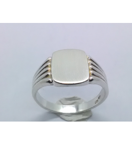 Zilver herenring stomphoek 10x13 mm mt. 19¾ - 3222313