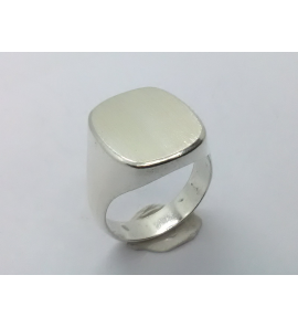 Zilver herenring stomphoek 18x15 mm mt. 19½ - 3222338