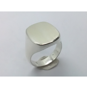 Zilver herenring stomphoek 18x15 mm mt. 19½ - 3222338