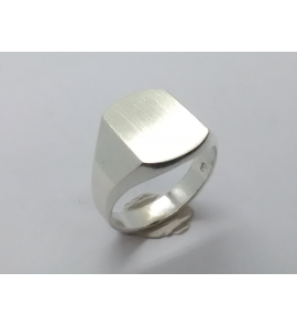 Zilver herenring stomp- rechthoek 12x16 mm mt. 20½ - 3222339