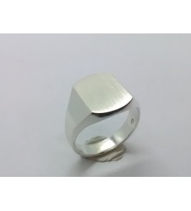 Zilver herenring stomp- rechthoek 12x16 mm mt. 19¾ - 3222340