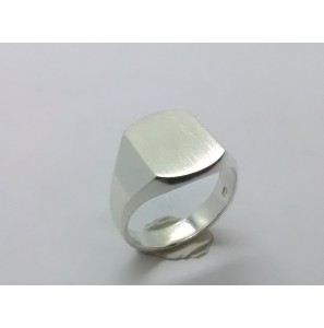 Zilver herenring stomp- rechthoek 12x16 mm mt. 19¾ - 3222340