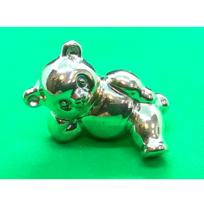 Zilver miniatuur Beer 40 mm - 27806