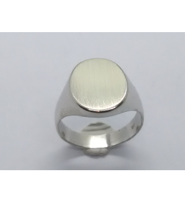 Zilver herenring ovaal 13x16 mm mt. 20¼ - 3222382