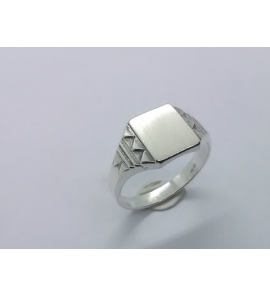 Zilver herenring vierkant 10x12 mm mt. 22 - 3222354