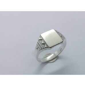 Zilver herenring vierkant 10x12 mm mt. 22 - 3222354