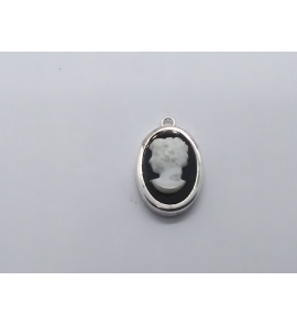 Zilver hanger met onix camee - 3222267