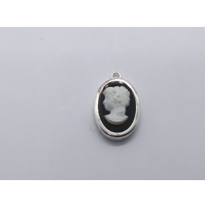 Zilver hanger met onix camee - 3222267