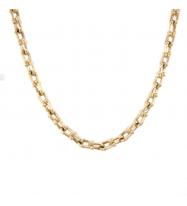 Gouden collier harpsluiting schakels 5 mm 45 cm - 3222183