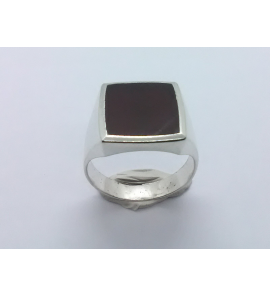 Zilver heren ring carneool 15x13 mm mt. 20½ - 3222237
