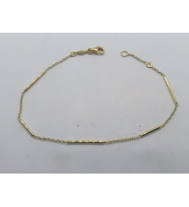 Goud armband anker met staafjes 1 mm 19 cm - 3222193