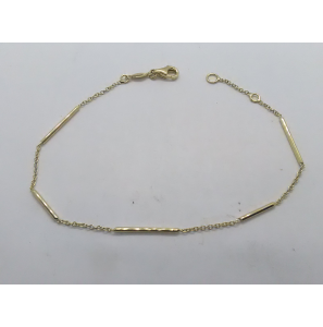 Goud armband anker met staafjes 1 mm 19 cm - 3222193