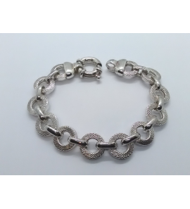 Zilver armband fantasie 13 mm groot veerslot 18 mm 20 cm - 3222223