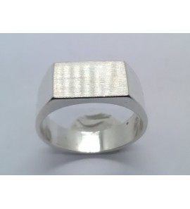 Zilver herenring rechtgoek 13x8.5 mm mt. 21 - 3222320