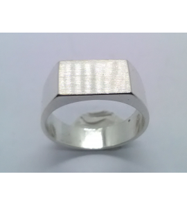 Zilver herenring rechtgoek 13x8.5 mm mt. 21¾ - 3222322
