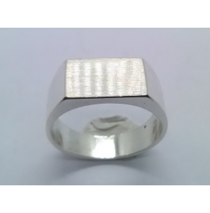 Zilver herenring rechtgoek 13x8.5 mm mt. 21¾ - 3222322