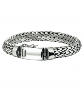 Zilver armband geoxideerd 10 mm 19 cm - 3222274