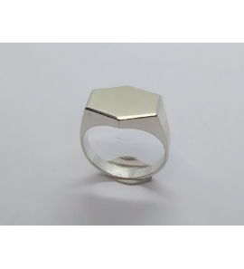 Zilver herenring zeskant 13x16 mm mt. 20¾ - 3222366