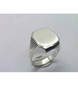 Zilver herenring ovaal 16x13 mm mt. 20¼ - 3222368
