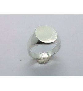 Zilver herenring ovaal 14x16 mm mt. 21 - 3222376