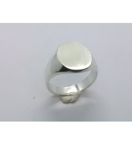 Zilver herenring ovaal 14x16 mm mt. 20 - 3222377