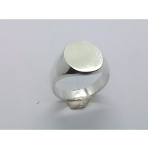 Zilver herenring ovaal 14x16 mm mt. 20 - 3222377