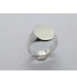 Zilver herenring ovaal 14x16 mm mt. 22 - 3222379