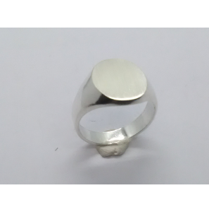 Zilver herenring ovaal 14x16 mm mt. 22 - 3222379