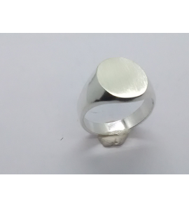 Zilver herenring ovaal 14x16 mm mt. 18¾ - 3222380