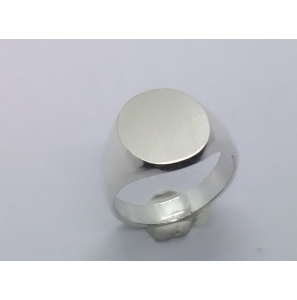 Zilver herenring ovaal 14x16 mm mt. 19¾ - 3222381