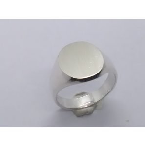 Zilver herenring ovaal 14x16 mm mt. 19¾ - 3222383