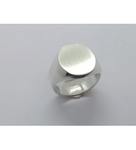 Zilver herenring ovaal 14x16 mm mt. 18 - 3222384