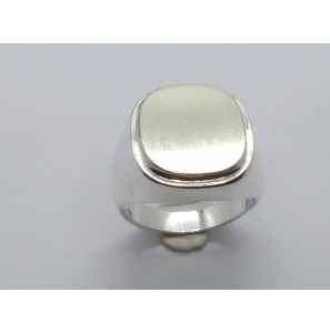 Zilver herenring ovaal 15x17 mm mt. 19½ - 3222385