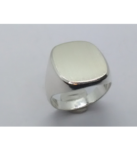 Zilver herenring ovaal 19x16 mm mt. 20½ - 3222387