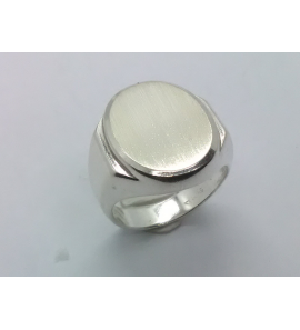 Zilver herenring ovaal 14x17 mm mt. 20 - 3222389