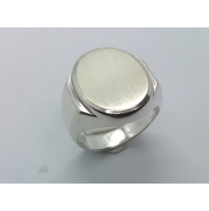 Zilver herenring ovaal 14x17 mm mt. 20 - 3222389