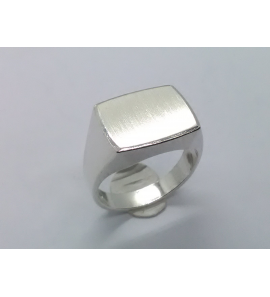 Zilver herenring rechthoek 16x12 mm mt. 19¾ - 3222390