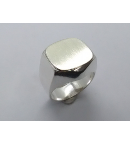 Zilver herenring stomp- rechthoek 15x17 mm mt. 21 - 3222412