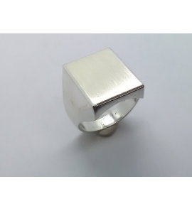 Zilver herenring rechthoek 15x18 mm mt. 20 - 3222413