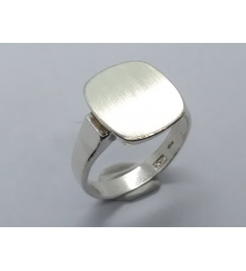 Zilver herenring stomp-rechthoek 15x12 mm mt. 21 - 3222415
