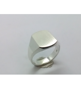 Zilver herenring stomp- rechthoek 12x16 mm mt. 19 - 3222410