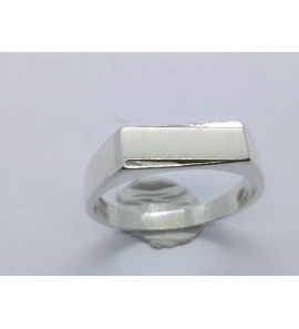 Zilver herenring rechthoek diamante 14x5 mm mt. 20¼ - 3222494
