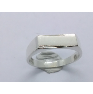Zilver herenring rechthoek diamante 14x5 mm mt. 20¼ - 3222494