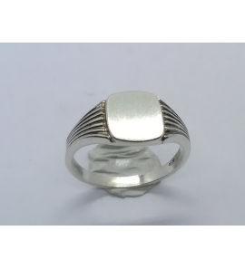 Zilver graveerring 8x6 mm mt. 19¾ - 3222497