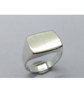 Zilver herenring stomp-rechthoek 15x12 mm mt. 19¾ - 3222417