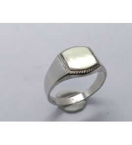Zilver Graveerring 8x8 mm mt. 17¼ - 3222428